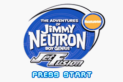 The Adventures of Jimmy Neutron Boy Genius - Jet Fusion Title Screen